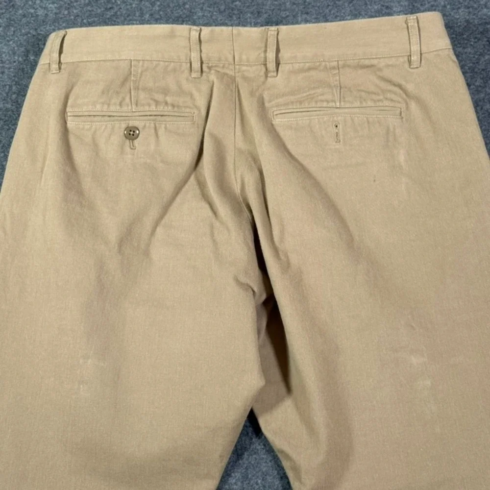 Todd Snyder Mens Selvedge Chino Pants Khaki Tan 100% Japanese Cotton 36x32